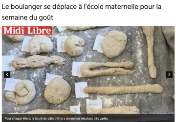 Midi Libre : le boulanger se déplace à l’école maternelle pour la semaine du goût